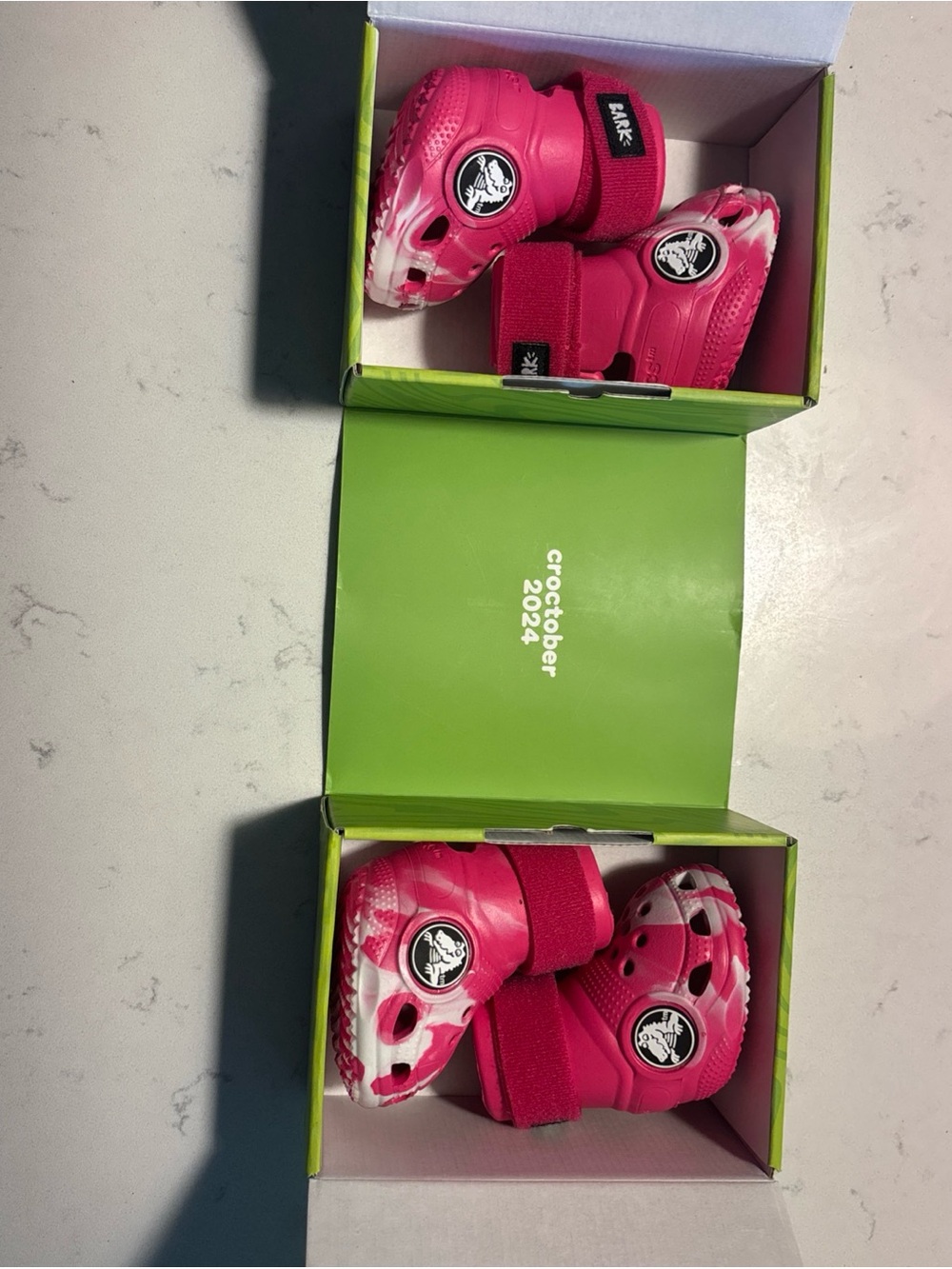 Bark Crocs Pet Boots Dragon Fruit Medium Special Box Limited Edition 2024 Pink